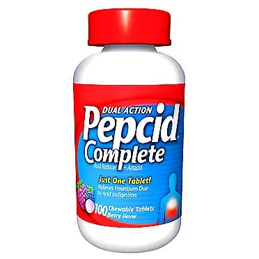 Pepcid Complete Acid Reducer + Antacid with Dual Action, Berry, Chewable Tablets, 100 Count