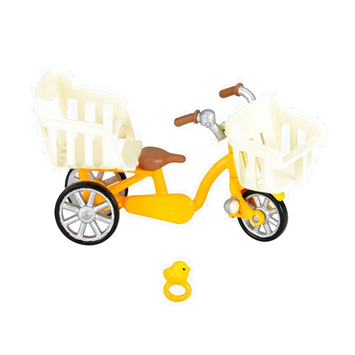 EPOCH Sylvanian Families furniture three people riding bicycle