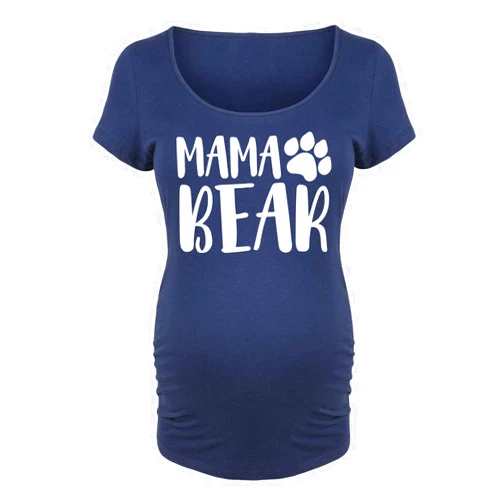 Bloom Maternity Mama Bear - Maternity Scoop Neck T-Shirt