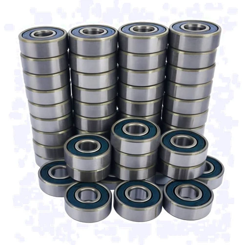 Tonmp 50 PCS 608-2RS Ball Bearing - Double Rubber Sealed Shielded Miniature Deep Groove Bearings for Furniture Wheel,Skateboards, Inline Skates, Scooters, Roller Blade Skates (8 x 22 x 7mm)