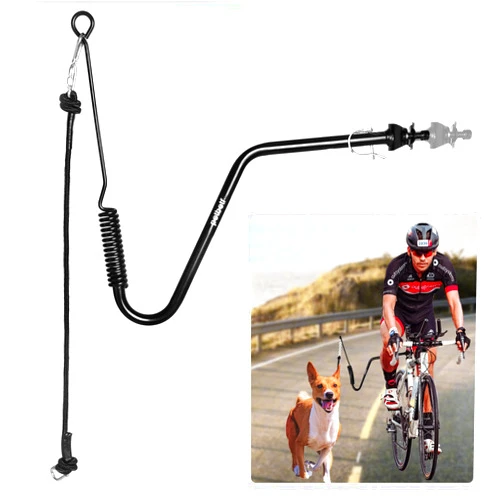 Petbetf Dog Bike Leash - Bike Dog Leash Attachment with Shock Absorber, When There is a 40-60 lbs Pull, The Hands Free Dog Bike Attachment Will Release Quickly for Safety (Black-w-z3) (Black-9)