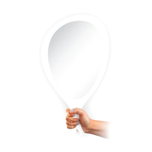 Zadro Salon Professional Extra Large Hand Mirror with Handle, 10