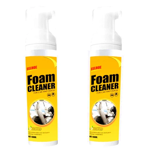 Bavokon 200ml Foam Cleaner For Car And House Lemon Flavor,Leather Decontamination,Strong Decontamination Cleaners Spray,Foam Cleaner,Powerful Stain Removal,Multifunctional Car Foam Cleaner Spray For Car,House