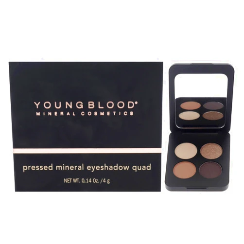 Youngblood Pressed Mineral Eyeshadow Quad - Taupe Smoke for Women - 0.14 oz Eye Shadow