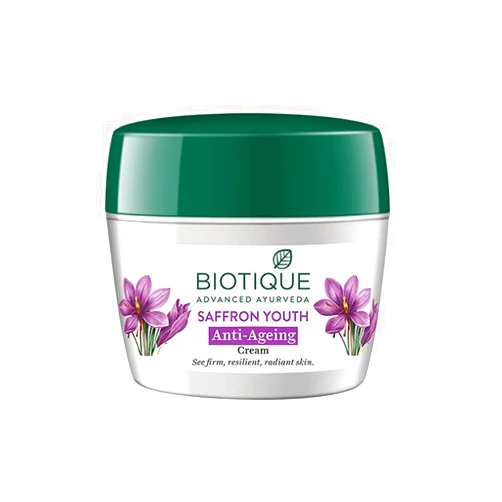 Biotique Bio Saffron Youth Dew Visibly Ageless Moisturizer, 170 gm/ 5.91 Oz.
