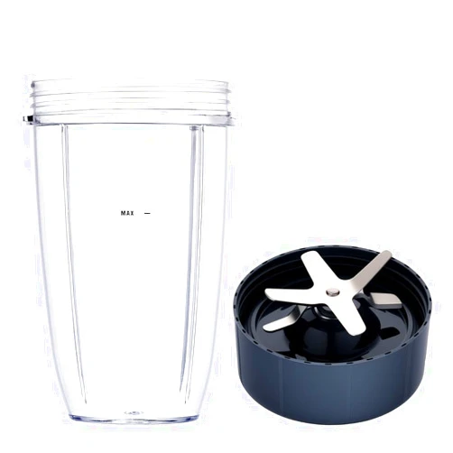 GahsElec Upgrade Blender Cup and Blade Fit for Nutribullet 600w/900w, Replacement Parts 24oz Cup and Extractor Blade, Blender Accessories (2 Pcs)