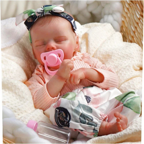 DAYOFF KIDS Reborn Baby Dolls,18 Inch Lifelike Realistic Newborn Doll with Soft Vinyl Body That Look Real,Christmas/Birthday Baby Doll Gift for Kids Age 3 + (Vinyl Body)