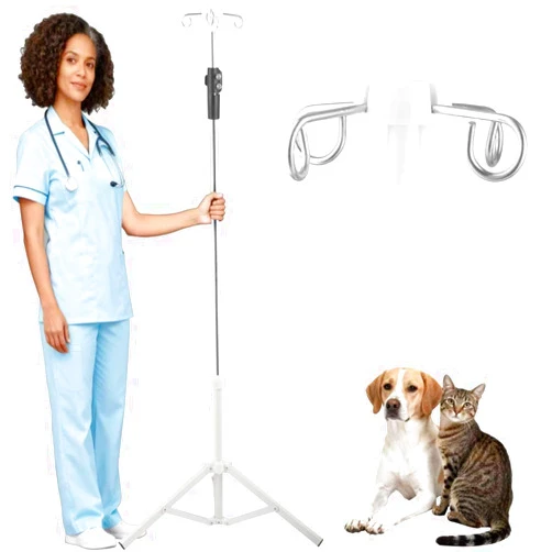 Crilealym IV Poles,46to 85In IV Stand Floor with 4 IV Bag Holder Stand Portable Telescopic Stabilizing Tripod Stainless Steels Pipe Extension Pole IV Influsion Pole Lightweight Strudy (45-84in)