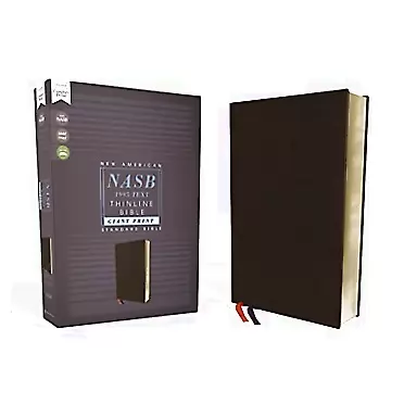 Zondervan NASB, Thinline Bible, Giant Print, Bonded Leather, Black, Red Letter, 1995 Text, Comfort Print