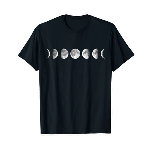 Aesthetic Phases Of The Moon Astronomy Gifts Moon Phases Lunar Calendar Astronomy Binoculars Aesthetic T-Shirt