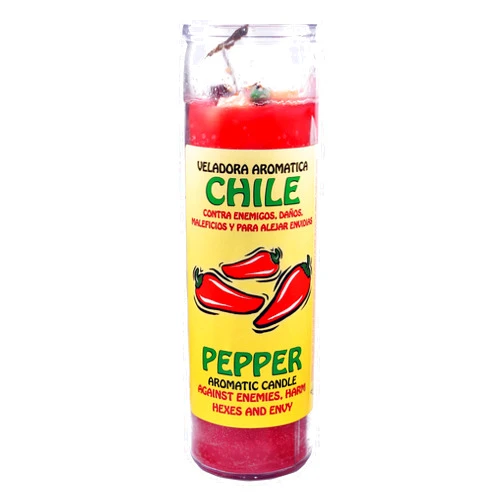 AURA VARIETY 3 Pieces Candle Cocktail Aromatic Vela Chile Pepper RED/ROJA AROMATICA