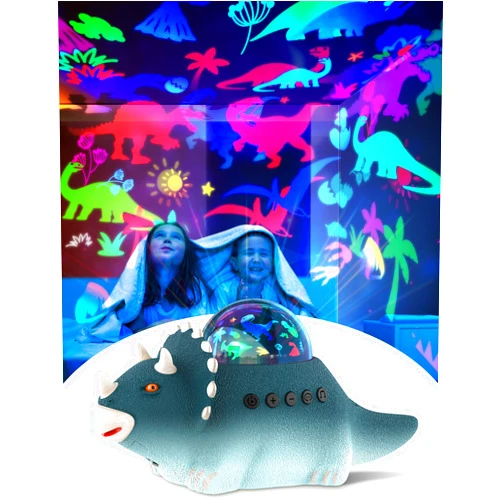 Eyesound Dinosaur Toys for Kids 3-5 Boys Projector Night Light Dino Lamp, Birthday Gift for 3, 4, 5, 6, 7 Year Old Boy Bedroom Decor, Toddler Sound Machine Nursery NightLight with Music Crawl Toy