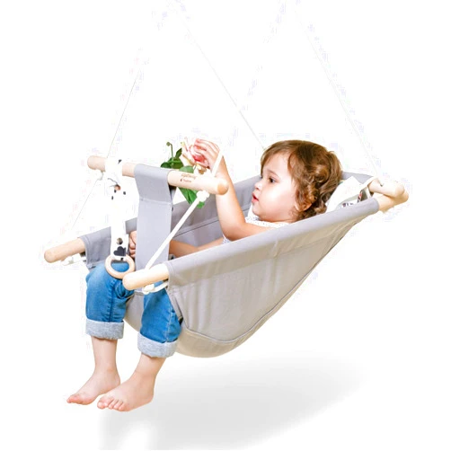 Gladswing Baby Swing for Infants to Toddlers,Indoor Outdoor Wooden Hanging Swing Seat with Safety Belt and Mounting Hardware, Suitable for Ages Up to 3,Little Cloud