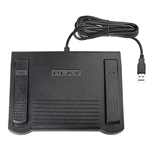 ECS USB Foot Switch for Sony Digital Voice Editor, Sound Organizer, Transcription Pedals, PC Medical Transcribing Equipment