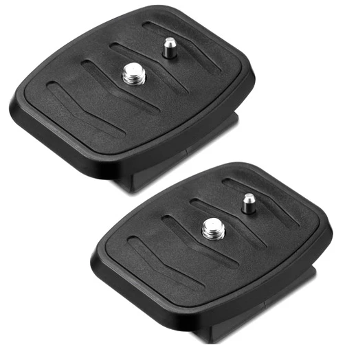 Weewooday 2 Pieces Tripod Quick Release Plate Tripod Adapter Mount Camera Tripod Adapter Plate Parts for Tripods and Cameras Tripod Mount QB-4W (43 x 43 mm/ 1.7 x 1.7 Inch)