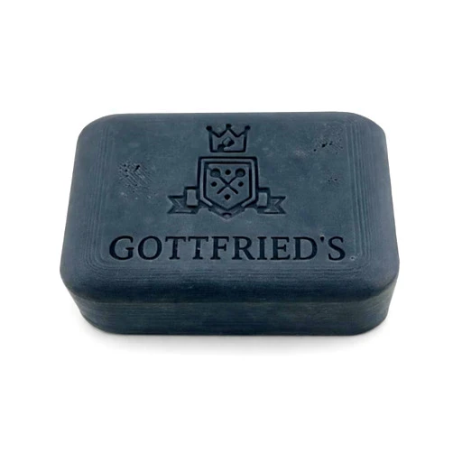 Gottfried's | Black Amber Musk luxury soap. PIONEER Genre. 150 grams, calming essence of bergamot and the deep, grounding aroma of earthy oakmoss, handmade soap