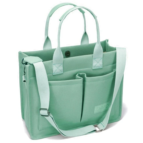 ZHMO Large Canvas Tote Bag for Women With Pockets,Laptop Crossbody Purses Everything Everyday Bag Handbags for Work Beach Gym