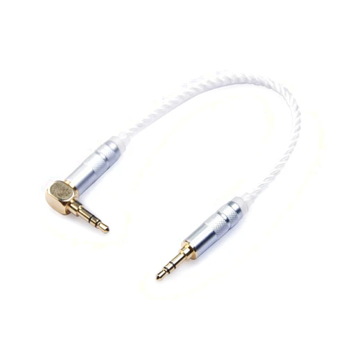 YNYW 3.5mm Male to Male Audio Cable OCC AUX Cable for Car Audio,MP3 Player,Home Stereos,Handmade(7.9in/0.2m)