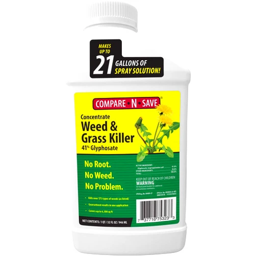 Compare-N-Save Concentrate Glyphosate Concentrate Grass & Weed Killer Herbicide, 32-Ounce