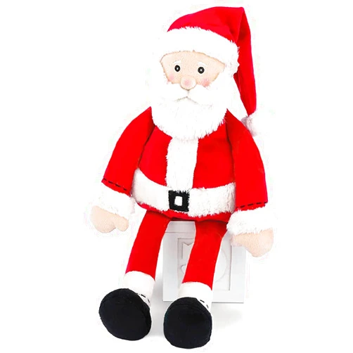 Bearington Collection Bearington 16 Inch Santa Stuffed Animal, Santa Plush Toy, Festive Sitting Santa Claus Doll for Christmas Decorations, Holiday Santa Plush, Cuddly Toy for Kids and Adults, Soft Stuffed Toy