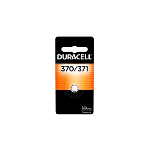 Duracell 370/371 Silver Oxide Button Battery, 1 Count Pack, 370/371 1.5 Volt Battery, Long-Lasting for Watches, Medical Devices, Calculators, and More