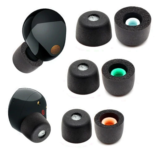 YSIUENG 3 Pairs Memory Foam Eartips Ear Buds for Sony WF-1000XM5, Ear Tips Replacement Sony Ear Piece Foam Tips for WF-1000XM5 Fit Charging Case(Matt Surface, SML)