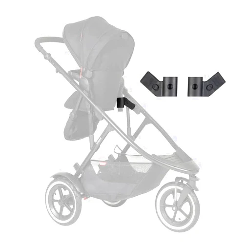 phil&teds Inline Stroller Clip Set for Double Kit & Snug Carry Cot
