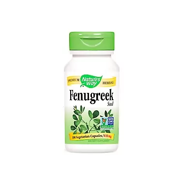 Nature's Way Natures Way Fenugreek Seed, 610 milligrams Per Cap, 180 Vegetarian Capsules. Pack of 2 bottles