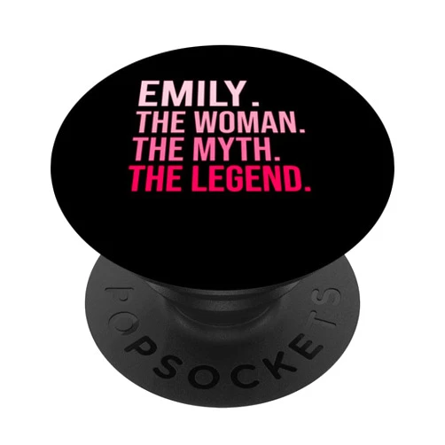 TrendWardrobe Emily The Woman The Myth The Legend Funny Valentine's Day PopSockets Adhesive PopGrip