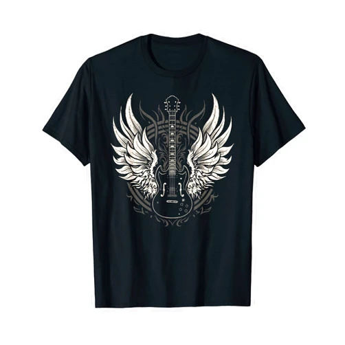 Musikinstrumente Gitarristen lustige Sprüche Guitar with Wings Art Graphic for Men Women Children T-Shirt