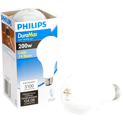 GE Lamps 11585 200-Watt A21, Soft White