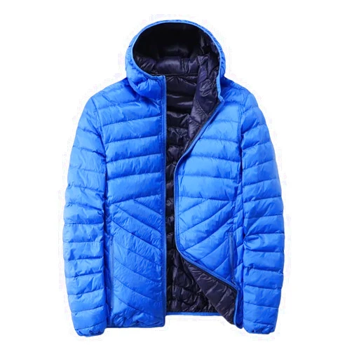 Generic Men's Autumn And Winter White Duck Down Jacket Two-Sided Hooded Korean Version Short Lightweight Warm Mens Coat