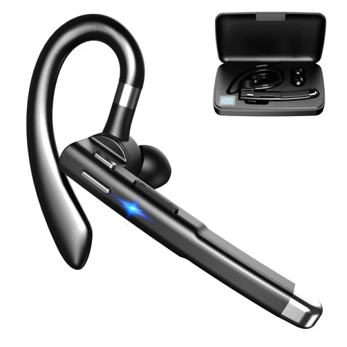 ＷＭＷＹＭＸ Bluetooth Headset One Ear Earphone Earpiece for Cell Phones Wireless Headset with Charging Case and LED Intelligence Display[YYK-520-1015]