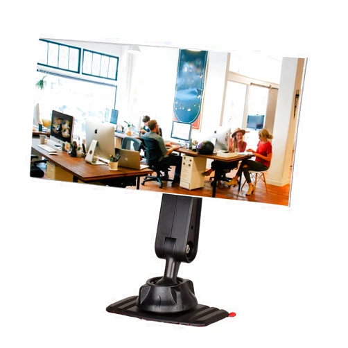 Onsogi Acrylic Wide Angle Rear View Mirror for Cubicle Desk Computer PC Monitor to See Behind You, Stick-on Convex Mirror for Office Work Car Personal Safety and Security Decor Accessories - 1 Pack