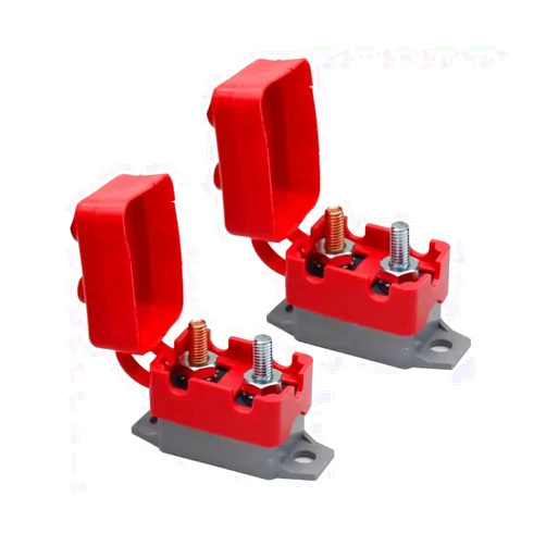 BEISUOS 15A 12V-24V Automatic Reset Circuit Breaker with Cover Stud Bolt for Battery Chargers Trucks Car Engines and More(2pcs), DC-15A-2