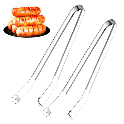 ANTAND BBQ Sausage Turning Tongs,2024 New Stainless Steel Hot Dog Turning Tongs for Cooking,Long Handle Kitchen Grill Tong Barbecue Sausage Turning Tongs for Bacon Steak Meat Vegetables Outdoor(2Pcs)