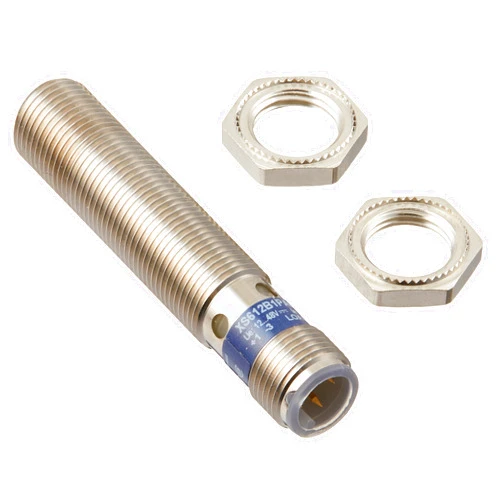 Telemecanique Sensors XS612B1PAM12 Universal Series Inductive Proximity Sensor, Multi-Function, Metal 12-mm Barrel, 3-Wire DC PNP Wiring, PNP Input, NO Output, M12 Micro-Connector