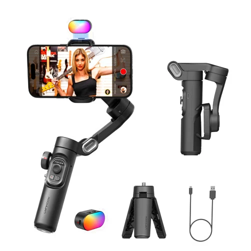 AOCHUAN Gimbal Stabilizer Smartphone iPhone Video: iPhone Stabilizer Gimbal Smartphone Foldable 3-Axis Handheld Portable Android Gimbal TikTok YouTube Vlog Recording AOCHUAN Smart XE Series (Smart XE KIT)