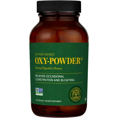 Global Healing Center Oxy-Powder Oxygen Based Safe and Natural Colon Cleanser and Relief from Occasional Constipation (120 Capsules)(Packaging may vary)