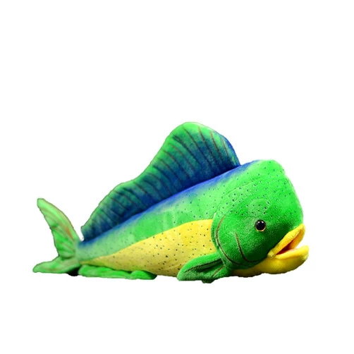 BABY FRANKIEZHOU Simulation Mahi Mahi Fish Stuffed Animals 18inch, Cute Soft Mahi Mahi Fish Plush Toy Children Room Decoration Pillows…