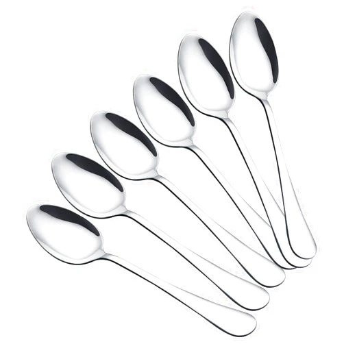 VANRA 6-Piece Dinner Spoons Set Soup Spoons Heavy Duty Stainless Steel Silver Cutlery Set 8 inches (6 spoons)