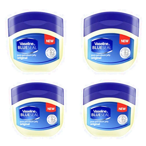 Vaseline Blueseal Pure Petroleum Jelly, Original - 3.38 oz(100 ml) x 4 Pack