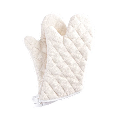 ARCLIBER Terry Cloth Oven Mitts Heat Resistant to 482° F 15 Inch 100% Cotton Set of 2
