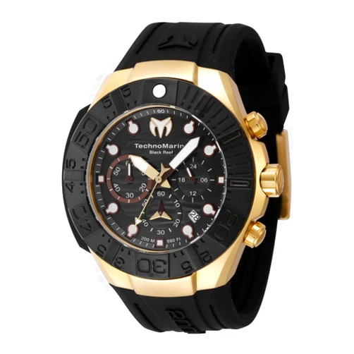 TechnoMarine Reef Black Chronograph GMT Quartz Black Dial Men's Watch TM-523012