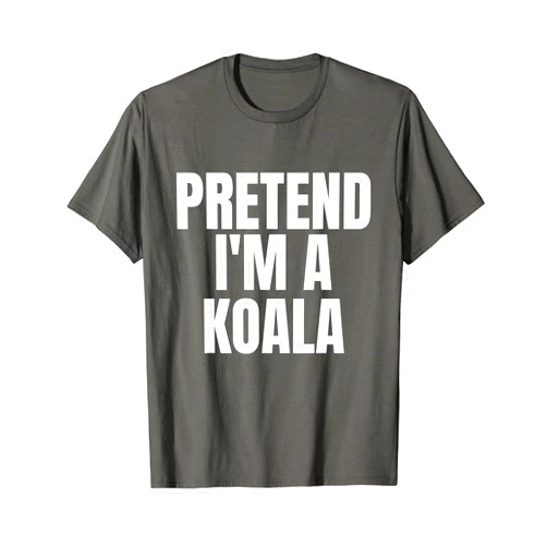 Pretend I'm A Koala Lazy Halloween T-shirts Pretend I'm A Koala Funny Lazy Halloween Costume T-Shirt