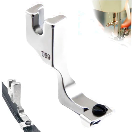 Zenarao Adjustable Invisible Zipper Guide Presser Foot for Sewing Machine, Sewing Machine Presser Feet Industrial Sewing Machine, Sewing Machine Presser Feet for Home