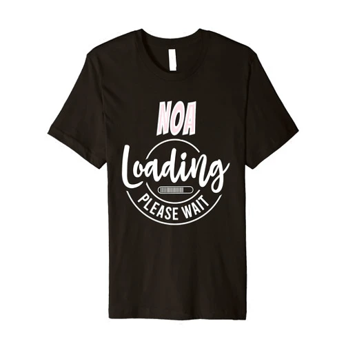 Personalized Baby Loading Babies Coming Shower Noa Custom Personalized Baby Loading Shirt Shower Premium T-Shirt