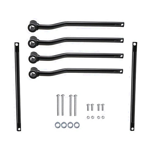Amavoler Universal Motorcycle Saddlebag Side Support Bars Mounting Brackets Compatible for Harley Honda Yamaha Suzuki Kawasaki (Black)