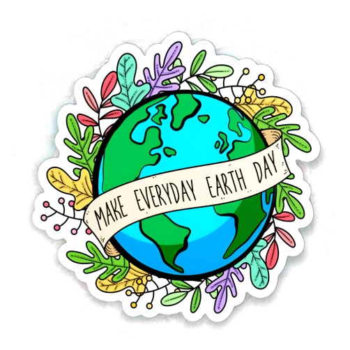 SOUTH9STICKER Make Everyday Earth Day Sticker Be Kind to Our Planet Waterproof Die-Cut Vinyl Sticker for Water Bottle Laptop Hardhat Kindle Decal Birthday Gift for Her Him
