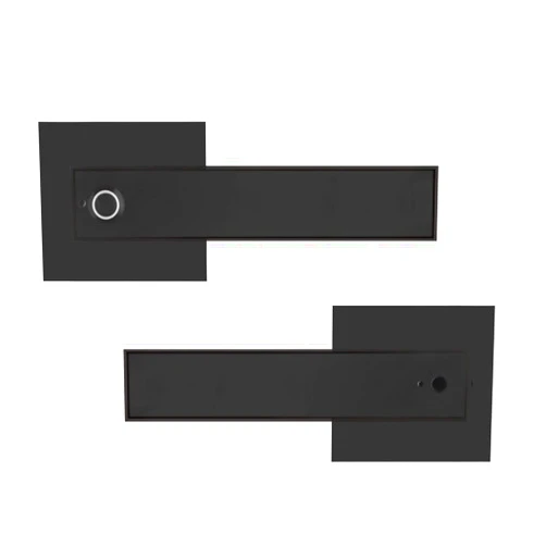 Ppdclara Minimalist Fingerprint Lock with,Bedroom Door Lock for Quick Keyless Entry,Biometric Smart Lock for 35-55mm Thick Door Bedroom Office Apartment(Black Square)